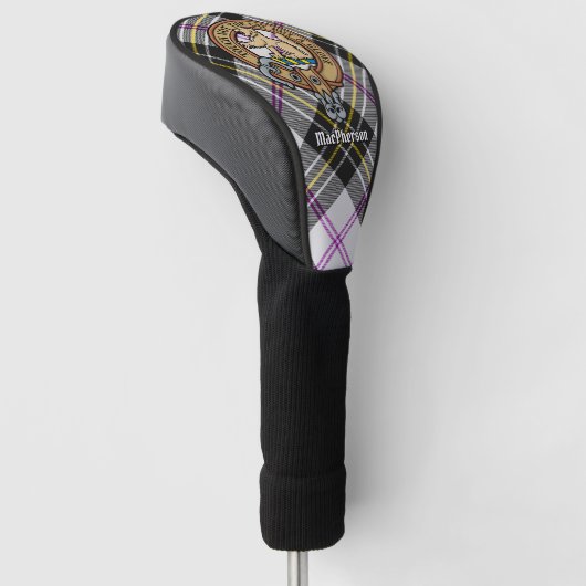 Clan MacPherson Crest over Jurk Tartan Golfheadcover (Schuin)
