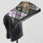 Clan MacPherson Crest over Jurk Tartan Golfheadcover (3/4 voorkant)