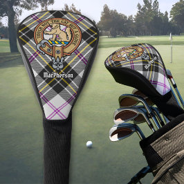 Clan MacPherson Crest over Jurk Tartan Golfheadcover