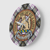Clan MacPherson Crest over Jurk Tartan Grote Klok (Hoek)