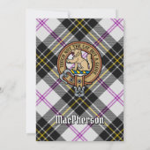 Clan MacPherson Crest over Jurk Tartan Kaart (Achterkant)