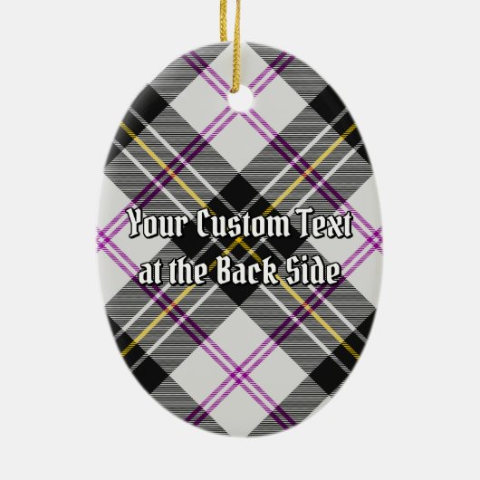 Clan MacPherson Crest over Jurk Tartan Keramisch Ornament (Achterkant)