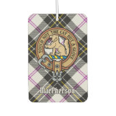 Clan MacPherson Crest over Jurk Tartan Luchtverfrisser (Voorkant)