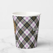 Clan MacPherson Crest over Jurk Tartan Paper Cups Papieren Bekers (Links)