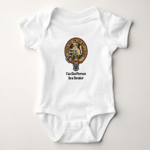 Clan MacPherson Crest over Jurk Tartan Romper