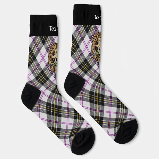 Clan MacPherson Crest over Jurk Tartan Sokken (Rechts)
