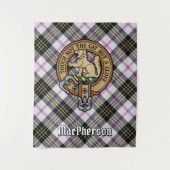 Clan MacPherson Crest over Jurk Tartan Wandkleed (Voorkant)