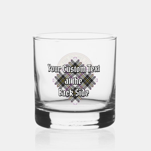 Clan MacPherson Crest over Jurk Tartan Whisky Glas (Achterkant)