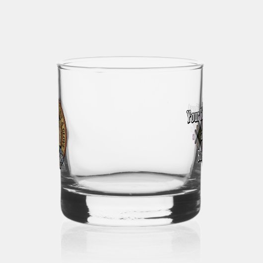 Clan MacPherson Crest over Jurk Tartan Whisky Glas (Links)