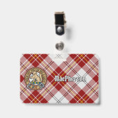 Clan MacPherson Crest over rode jurk Tartan Badge (Voorzijde met clip)
