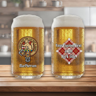 Clan MacPherson Crest over rode jurk Tartan Blikvorm Glas