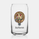 Clan MacPherson Crest over rode jurk Tartan Blikvorm Glas (Voorkant)