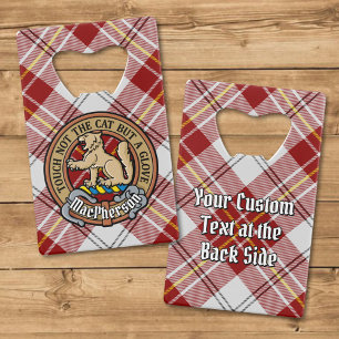 Clan MacPherson Crest over rode jurk Tartan Creditkaart Flessenopener