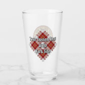 Clan MacPherson Crest over rode jurk Tartan Glas (Achterkant)