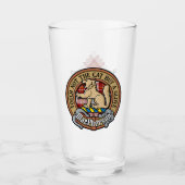 Clan MacPherson Crest over rode jurk Tartan Glas (Voorkant)