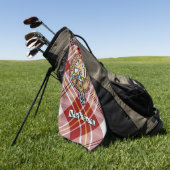 Clan MacPherson Crest over rode jurk Tartan Golfhanddoek (Groen)