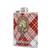 Clan MacPherson Crest over rode jurk Tartan Heupfles (Links)