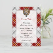 Clan MacPherson Crest over rode jurk Tartan Kaart (Staand voorkant)