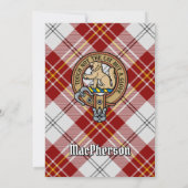 Clan MacPherson Crest over rode jurk Tartan Kaart (Achterkant)