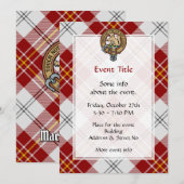 Clan MacPherson Crest over rode jurk Tartan Kaart (Voorkant / Achterkant)