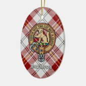 Clan MacPherson Crest over rode jurk Tartan Keramisch Ornament (Links)