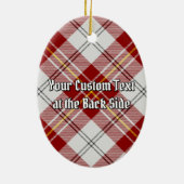 Clan MacPherson Crest over rode jurk Tartan Keramisch Ornament (Achterkant)