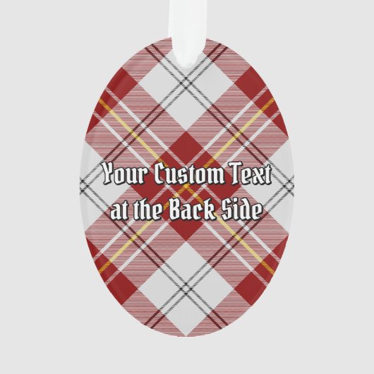 Clan MacPherson Crest over rode jurk Tartan Ornament (achterkant)