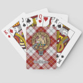 Clan MacPherson Crest over rode jurk Tartan Pokerkaarten (Achterkant)