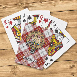 Clan MacPherson Crest over rode jurk Tartan Pokerkaarten