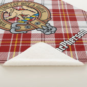 Clan MacPherson Crest over rode jurk Tartan Sherpa Deken (3/4)