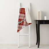 Clan MacPherson Crest over rode jurk Tartan Sherpa Deken (In situ)