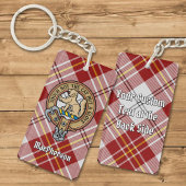 Clan MacPherson Crest over rode jurk Tartan Sleutelhanger