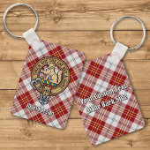 Clan MacPherson Crest over rode jurk Tartan Sleutelhanger