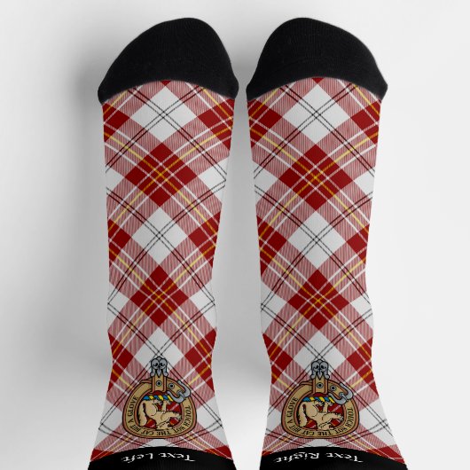 Clan MacPherson Crest over rode jurk Tartan Sokken (Top)