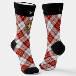 Clan MacPherson Crest over rode jurk Tartan Sokken