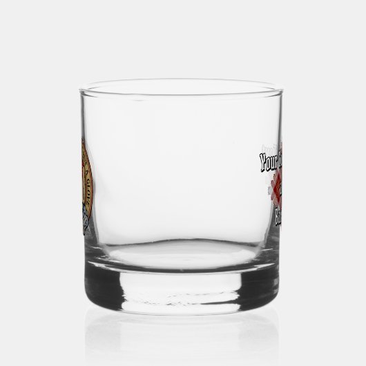 Clan MacPherson Crest over rode jurk Tartan Whisky Glas (Links)
