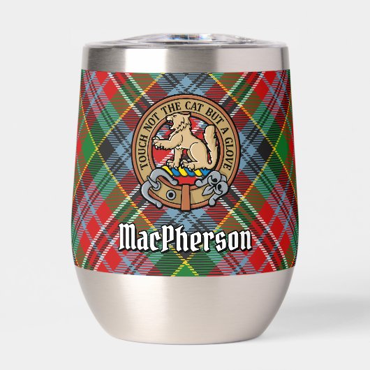 Clan MacPherson Crest over Tartan (Voorkant)