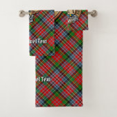 Clan MacPherson Crest over Tartan Bad Handdoek (Insitu)