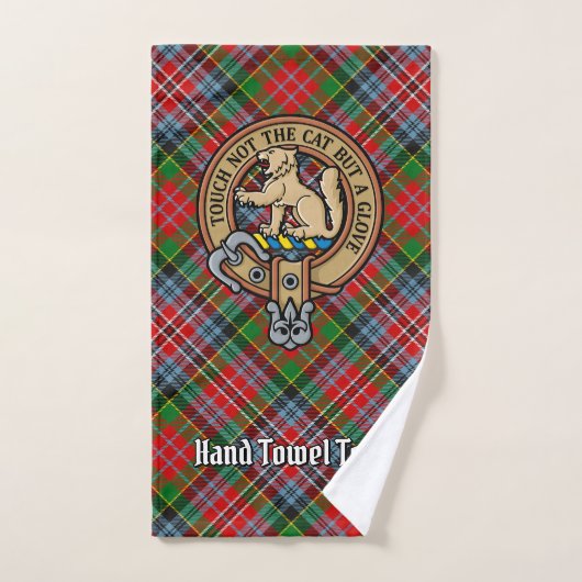 Clan MacPherson Crest over Tartan Bad Handdoek (Handdoek)