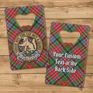 Clan MacPherson Crest over Tartan Creditkaart Flessenopener
