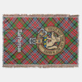 Clan MacPherson Crest over tartan Deken (Voorkant)