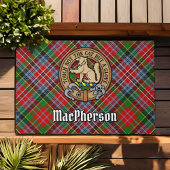 Clan MacPherson Crest over Tartan Deurmat