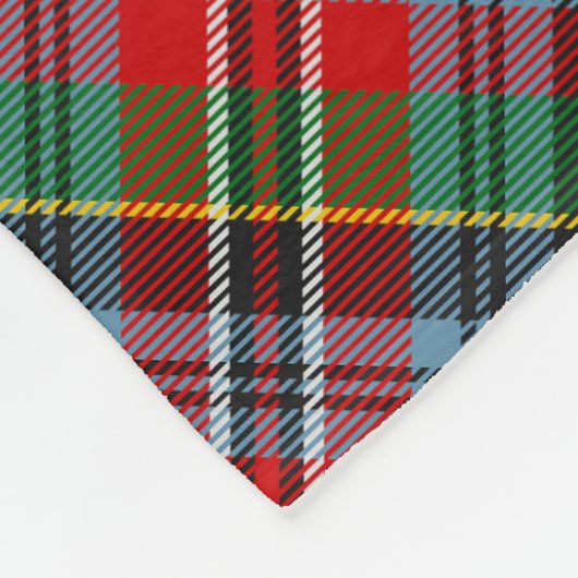 Clan MacPherson Crest over Tartan Fleece Deken (Hoek)