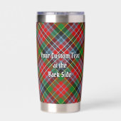 Clan MacPherson Crest over Tartan Geïsoleerde Drinkbeker (Achterkant)