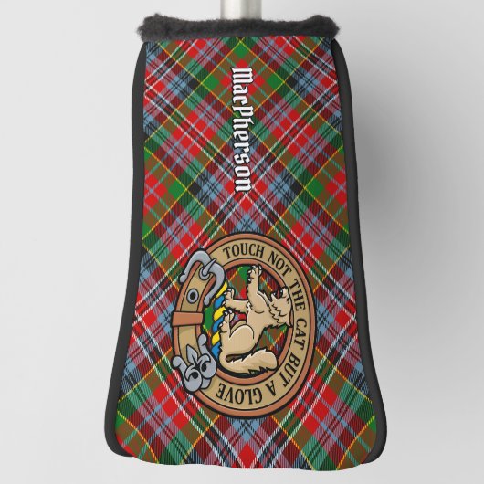 Clan MacPherson Crest over Tartan Golfheadcover (Draai 90)