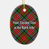 Clan MacPherson Crest over Tartan Keramisch Orname Ornament (Achterkant)