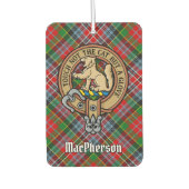 Clan MacPherson Crest over Tartan luchtverfrisser (Voorkant)