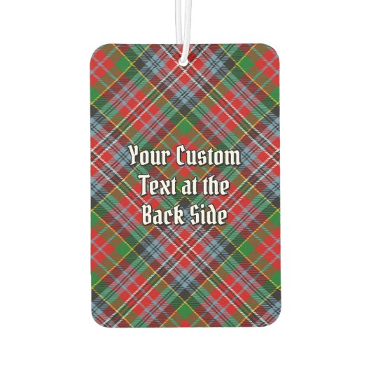 Clan MacPherson Crest over Tartan luchtverfrisser (Achterkant)