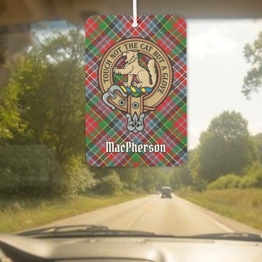 Clan MacPherson Crest over Tartan luchtverfrisser