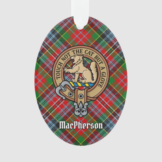 Clan MacPherson Crest over Tartan Ornament (voorkant)